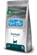 Farmina Vet Life Hairball  Полнорационное питание для взрослых кошек, способствует выведению шерстяных комочков из ЖКТ