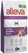 ALLEVA EQUILIBRIUM SENSITIVE DUCK ADULT CAT Полнорационный корм Сенситив для взрослых кошек с уткой (Италия)