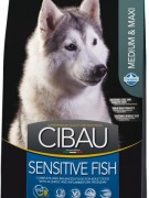 Farmina Cibau Sensitive Fish Medium & Maxi (Моно диета) ГИПОАЛЛЕРГЕННЫЙ - Полнорационный и сбалансированный корм для взрослых собак. Снижает риск развития аллергических реакций. Корм для взрослых собак средних и крупных пород рыба с рисом 