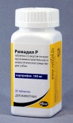 Римадил Р таблетки со вкусом печени, банка 20 таб. по 100 мг. Назначают собакам для облегчения воспалительных и болевых явлений при острых и хронических заболеваниях опорно-двигательного аппарата (остеоартриты), для анальгезии и в качестве противовоспалительного средства для уменьшения послеоперационных болей и отеков