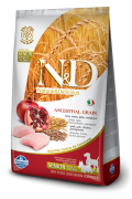 Farmina Низкозерновой N&D Low Grain CHICKEN, SPELT, OATS&POMEGRANTE Senior mini Корм ДЛЯ ПОЖИЛЫХ собак СРЕДНИХ И МЕЛКИХ пород с низким содержанием зерна курица с гранатом 
