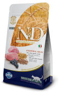 Farmina Низкозерновой N&D Low Grain Cat Lamb & Blueberry Фармина КЭТ Ягненок с Черникой – полнорационный низкозерновой корм для взрослых кошек 