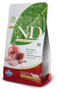 Farmina PRIME Беззерновой N&D Cat Chicken & Pomegranate Neutered.  Фармина Курица с гранатом - полнорационный беззерновой корм для взрослых СТЕРИЛИЗОВАННЫХ кошек и КАСТРИРОВАННЫХ котов