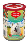 РОДНЫЕ КОРМА Жареха мясная по - двински конс. для собак 