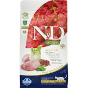 Farmina Беззерновой N&D Cat Quinoa Digestion Lamb  Ягненок, киноа, фенхель и мята. Поддержка пищеварения. Полнорационный сухой корм для взрослых кошек