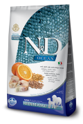 Farmina Низкозерновой N&D Low Grain OCEAN CODFISH, SPELT, OATS&ORANGE Adult Medium & Maxi Треска с Апельсином - полнорационный корм для взрослых собак СРЕДНИХ И КРУПНЫХ пород 