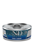 Farmina N&D CAT OCEAN TUNA, COD & SHRIMP Влажный корм для взрослых кошек Тунец с Треской и креветками  