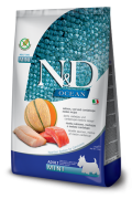 Farmina Беззерновой N&D OCEAN DOG SALMON, COD AND CANTALOUPE MELON ADULT MINI Беззерновой корм для взрослых собак мелких пород Лосось, Треска и Муксусная Дыня 
