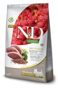 Farmina Беззерновой N&D QUINOA DOG DUCK, BROCCOLI & ASPARAGUS NEUTERED ADULT MINI   Гипоаллергенный корм для взрослых СТЕРИЛИЗОВАННЫХ И КАСТРИРОВАННЫХ собак мелких пород Утка, Брокколи и Спаржа 
