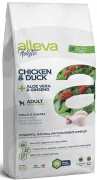 ALLEVA HOLISTIC ADULT CHICKEN & DUCK MEDIUM Беззерновой полнорационный корм для взрослых собак средних пород. Курица, утка, алоэ вера и женьшень (Италия)